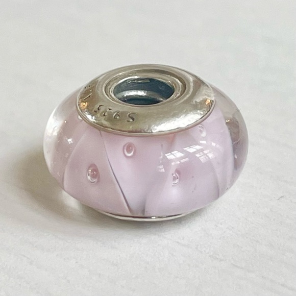 Pandora Retired Pink Looking Glass Murano Charm - Picture 2 of 7